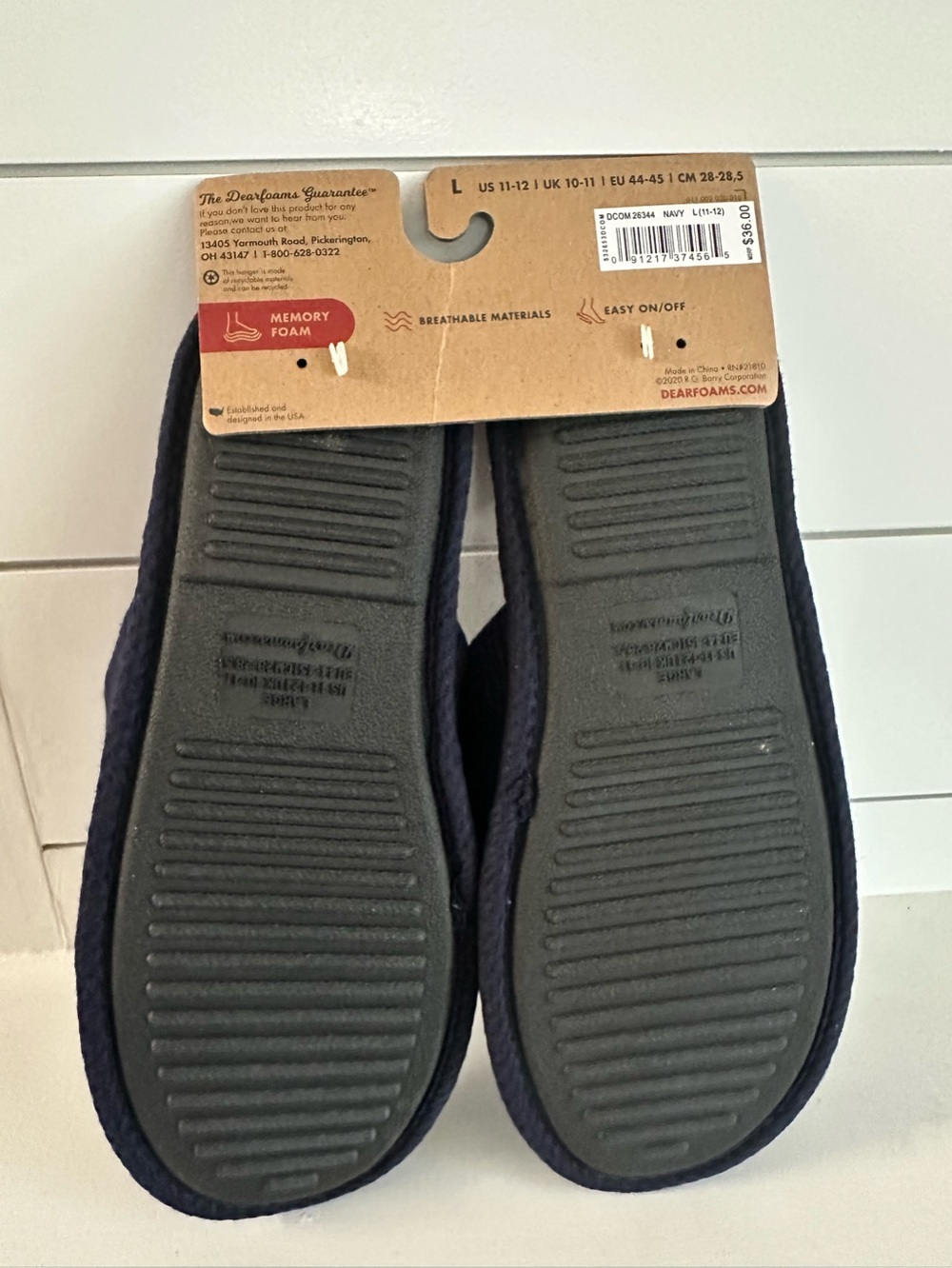 dearfoams men’s #1 DAD Slide Slippers - Picture 2 of 5